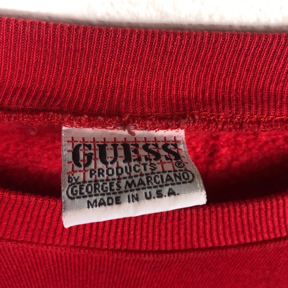 Guess Georges Marciano Vtg 1989 Cropped Sweatshirt - Picture 8 of 12